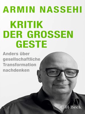 cover image of Kritik der großen Geste